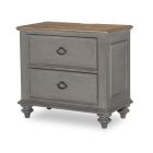 Kingston Nightstand in Sandalwood Brown/Tweed Gray
