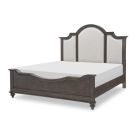 Kingston Upholstered Panel Bed in Dark Sable