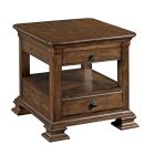 Portolone Rectangular End Table W/Drawer in Truffle