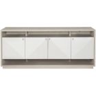 Bernhardt Furniture Axiom Entertainment Credenza in Linear White & Gray