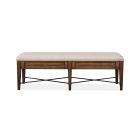 Magnussen Bay Creek Bench w/Upholstered Seat in Toasted Nutmeg