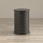 Decker Large Drum Table in Antique Black