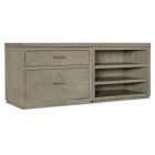 Hooker Furniture Linville Falls 72" Credenza with Lateral File and Open Desk Cabinet in Mink