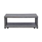 Eldridge Rectangular Cocktail Table w/Casters in Weathered Gravel