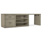 Hooker Furniture Linville Falls 96" Desk with File and Open Desk Cabinet in Mink