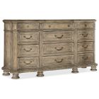 Hooker Furniture Castella Twelve Drawer Dresser in Medium Wood