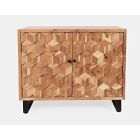 Geometrix 2 Door Accent Cabinet in Natural