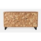 Geometrix 3 Door Accent Cabinet in Natural