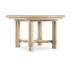 Hooker Furniture Retreat Pole Rattan Round Dining Table with 1-20in Leaf in Dune