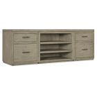 Hooker Furniture Linville Falls 84" Credenza with Two Files and Open Desk Cabinet in Mink