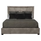 Bernhardt Furniture Morgan Leather Upholstered Bed King in Espresso