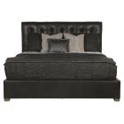 Bernhardt Furniture Avery Leather Panel Bed  in Smoke