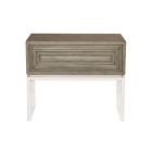 Bernhardt Furniture Goodman Nightstand in Rustic Grey/White Plaster