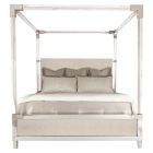 Bernhardt Furniture Rayleigh Fabric Canopy Bed King in Gray