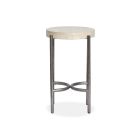 Magnussen Jennings Round Accent Table in Edgecomb Grey/Weathered Antique Nickel