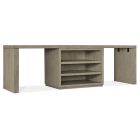 Hooker Furniture Linville Falls 96" Desk with Centered Open Desk Cabinet in Mink