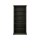 Kingston Traditional Wood 78″ H Open Bookcase in Dark Brown