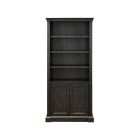 Kingston Traditional Wood 78″ H Lower Door Bookcase in Dark Brown