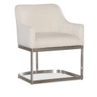 Hooker Furniture Modern Mood Upholstered Arm Chair with Metal Base in Pewter