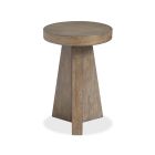 Magnussen Lansbury Round Accent End Table in Antique Wheat