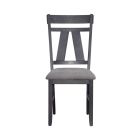 Liberty Furniture Lawson Splat Back Side Chair in Slate w/ Weathered Gray Tops