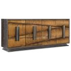 Hooker Furniture Melange Swaley Four Door Credenza in Dark Wood