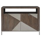 Bernhardt Furniture Logan Sqaure Eastman Door Chest in Sable Brown/Grey Mist