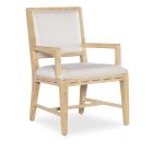 Hooker Furniture Retreat Cane Back Arm Chair in Black Sand