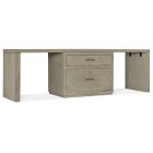 Hooker Furniture Linville Falls 96" Desk with Centered Lateral File in Mink