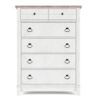 Riverside Furniture Maddox Five Drawer Chest in Aged Cotton