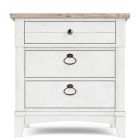 Riverside Furniture Maddox 3-Drawer Nightstand in Aged Cotton