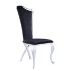 Chintaly Imports Nadia Contemporary High-Back Side Chair in Black