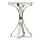 Hooker Furniture Melange Bubble Glass Accent Table in Chrome