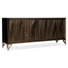 Hooker Furniture Melange Mountgomery Four Door Credenza in Dark Wood