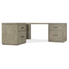 Hooker Furniture Linville Falls Corner Desk with Two Files in Mink