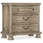 Hooker Furniture Castella Three Drawer Nightstand in Medium Wood