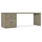 Hooker Furniture Linville Falls 84" Desk with One File in Mink