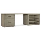 Hooker Furniture Linville Falls 96" Desk with One File and Open Desk Cabinet in Mink