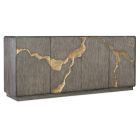 Hooker Furniture Melange Fissured Entertainment Credenza in Dark Wood