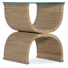 Hooker Furniture Melange Lenny Woven End Table in Browns
