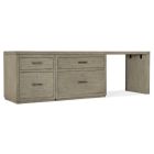 Hooker Furniture Linville Falls 96" Desk with File and Lateral File in Mink