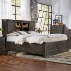 A-America Sun Valley Storage Bed W/Footboard Bench in Charcoal 
