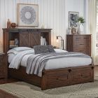 A-America Sun Valley Storage Headboard W/Storage Footboard in Rustic Timber 