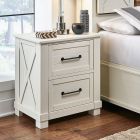 A-America Sun Valley Nightstand With Rs Usb in White