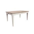 Americana Modern 60 In. Rectangular Extendable Dining Table in Cotton