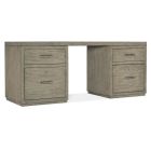 Hooker Furniture Linville Falls 72" Desk with Two Files in Mink