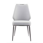 Chintaly Imports Tabatha Contemporary Curved Back Side Chair in Graphite