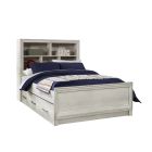 Samuel Lawrence Riverwood Twin Bookcase Bed with Trundle in Gray