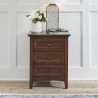 A-America Westlake 3-Drawer Nightstand in Cherry Brown 
