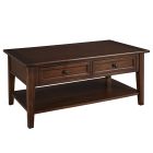 A-America Westlake Rect. 2 Drawer Cocktail Table in Cherry Brown 